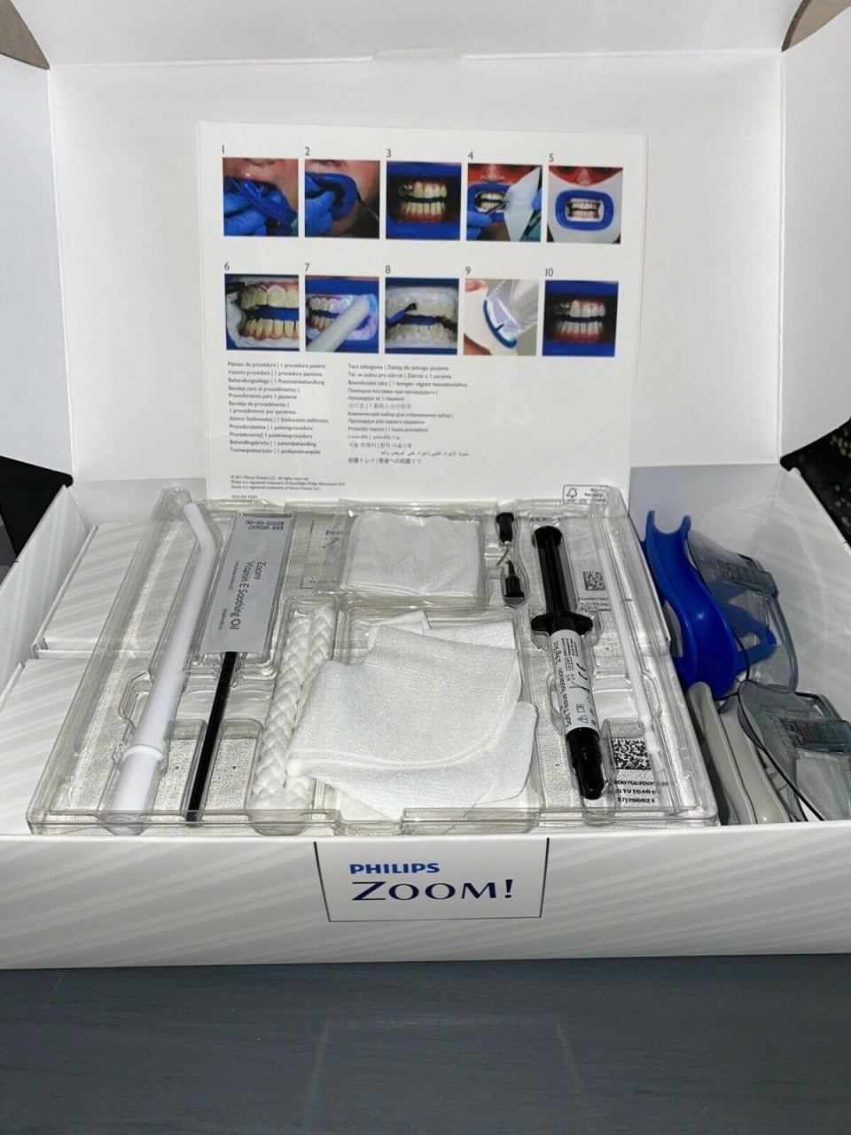 Philips Zoom 2 patients chairside kit inside open box
